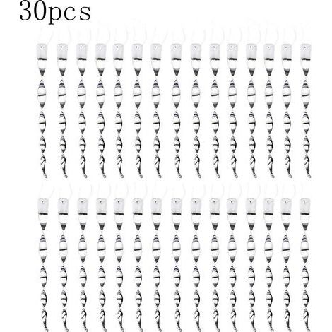 30Pièces Effaroucheur Oiseaux Repulsif Pigeon 360 Degrés repulsif Oiseaux, Effaroucheur Oiseaux Réfléchissants Spirale, pour Balcon, Arbres Fruitiers, Potager (1/5)
