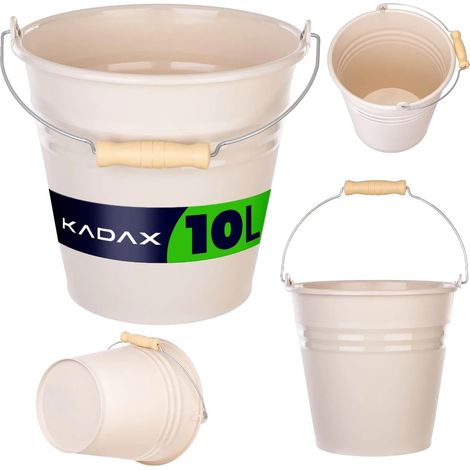 Kunststoff-Eimer, 10L Fassungsvermögen, Metallgriff, ergonomisches Design, lebensmittelecht, vielseitig für Zuhause und Garten (1/5)