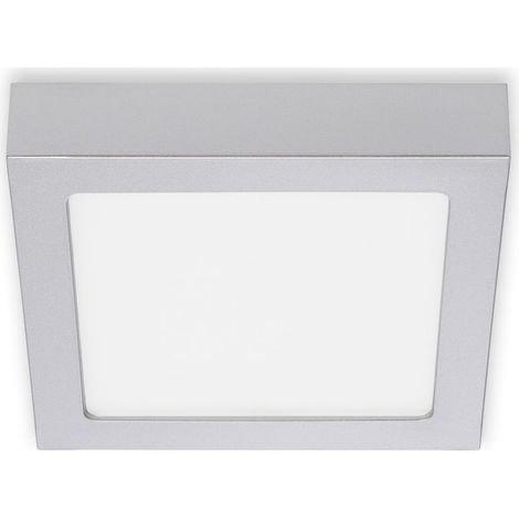 LED Aufbauleuchte Aufbaulampe 12W 4000K silber Metall-Kunststoff Briloner