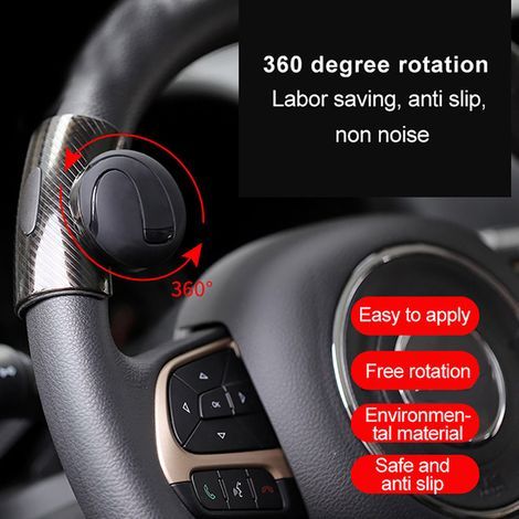 Poignée de commande auxiliaire pour volant de voiture, bouton rotatif, assistance au pédalage (1/5)