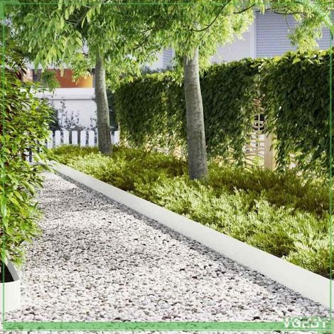 Bordure de jardin - ABI - 10 pcs - Acier laminé à froid - 100 x 0,05 x 20 cm - Blanc (1/5)
