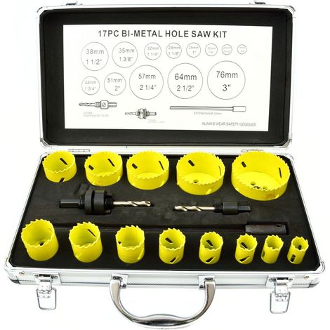Geko Bi-Metall Lochsäge-Set 13 Teile legierte Stähle