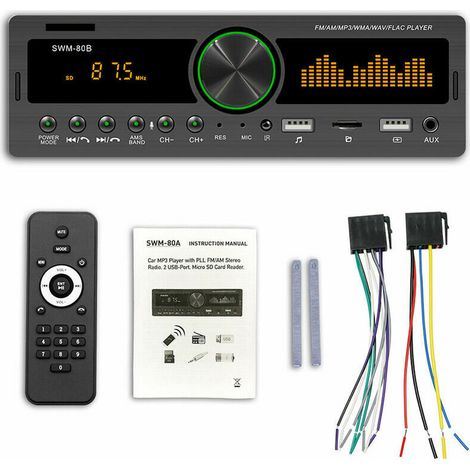 Car U Disk Card BT pour voitures Lecteur MP3 Carte TF Radio FM Lecteur de musique sans perte Lecteur MP3 de voiture - soutenir le positionnement Autres pièce de rechange pour voiture