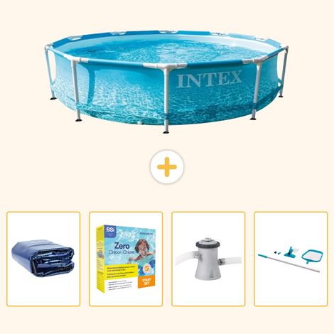 Intex Piscine Tubulaire Ronde - 305x76 cm - 5-pièces  SCB14 (1/5)