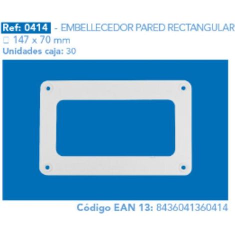 FPLUS embellecedor pared rectang.147x70 mm , embellecedor pared rectang.147x70 mm