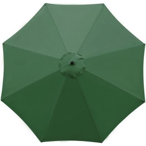 Housse de rechange pour parasol, 8 baleines, 3 m, imperméable, anti-UV, tissu de rechange, vert (1/5)