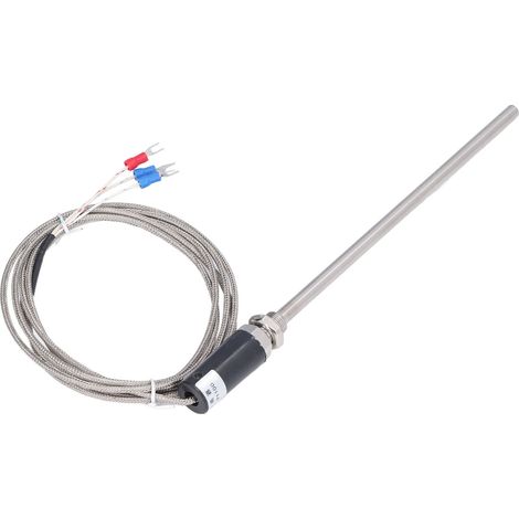 Sonde capteur de température PT100 Type WZPT-10 fil blindé compensation -200 à 450°C 200mm 2m (1/5)