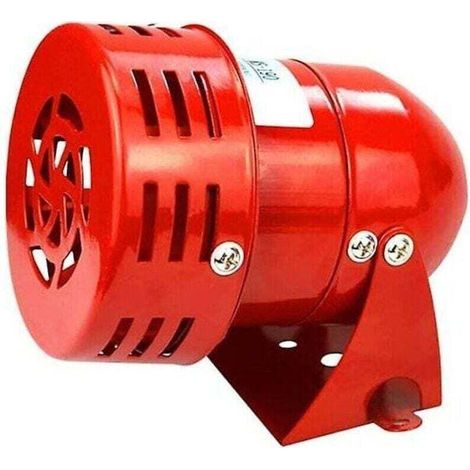 Sirène alarme 220V puissante sirène extérieure alarme 120dB rouge moteur fil sirène métal klaxon industriel bateau alarme Ruikalucky (1/5)