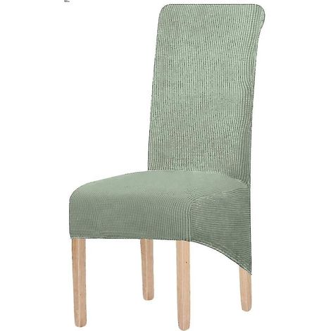 Grande housse de chaise de salle à manger extensible en jacquard (jade, 2 pièces) (1/4)