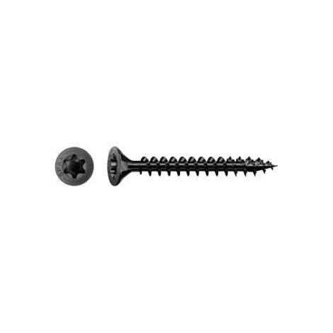 Spax Vis bois Tête fraisée TORX T20 4X60 Filetée sur 50 Acier zingué noir-1 pièce (1/3)