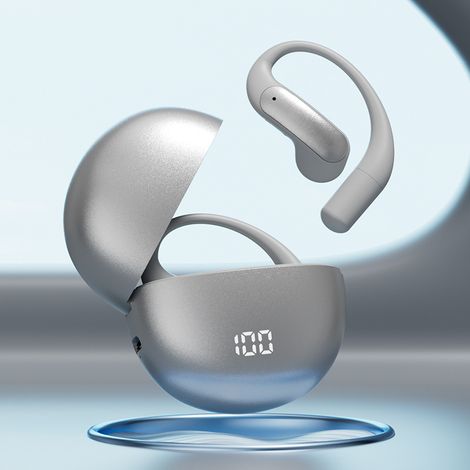 M118 nouveau casque d'écoute à crochet d'oreille longue durée sans oreille casque Bluetooth sans fil à rargent (1/5)