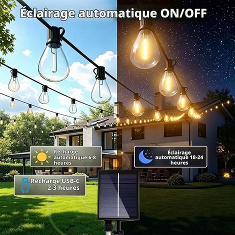 Lampe Solaire Extérieur Suspendue 3 Températures (1/3)