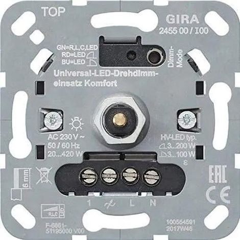 GIRA 245500 VARIATEUR D'INTENSITÉ LED UNIVERSEL