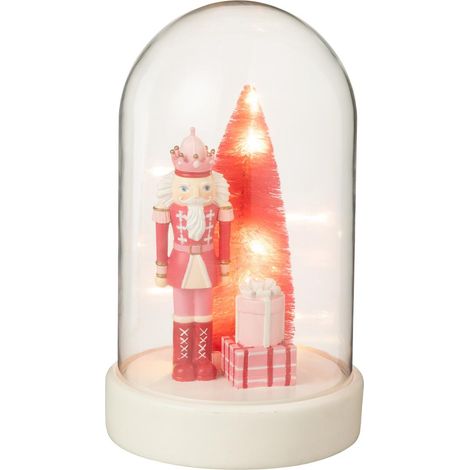 Cloche Déco à LED "Casse-Noisette" 28cm Blanc (1/5)