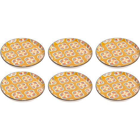 Assiette plate à motifs Imany (Lot de 6) Jaune (1/5)