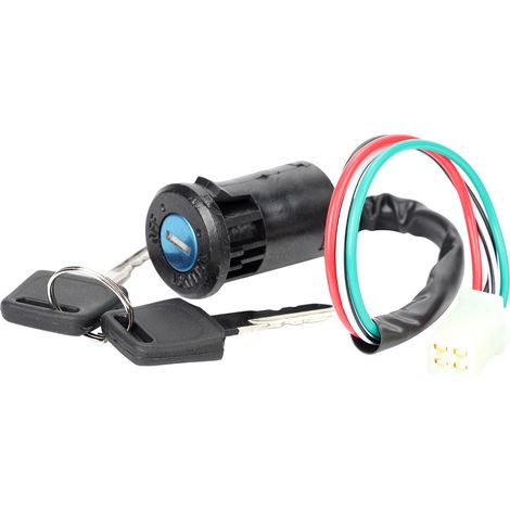 Interrupteur À Clé D Allumage - 2 Fils - Tension 12 V DC - Courant Max 3 6 A - Pour Moto Tout Terrain ATV Quad Scooter 50 À 250 Cc - 1 Pièce (1/5)