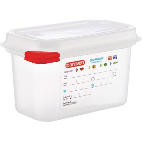 Boîte Alimentaire 1 L GN 1/9 - Lot de 4 - Araven (1/2)
