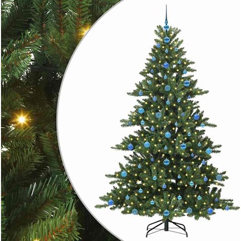 Sapin de Noël，Arbre de Noël Artificiel à Branches Articulées 210 cm PVC CFW22171 (1/5)