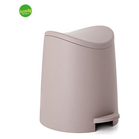 Cestino Gettacarte per Bagno Moderno colore Tortora Pattumiera 3 Litri (1/7)