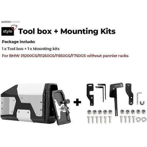 Nouvelle boîte à outils avec sacs intérieurs pour BMW R1200GS R1250GS Adv F850 F750 GS R 1250 1200 GS Adv GSA 2004-2019 (boîte à outils avec kits) (1/5)