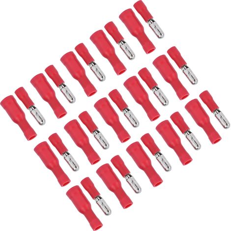 50 paires de cosses isolées, connecteurs bout à bout à sertir rapide mâles et femelles pour fils de calibre 22 à 16 AWG (1/5)