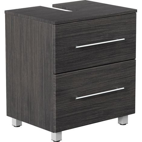 Universal Unterbau auf Standfüßen 55 cm SoftClose anthrazit gemasert