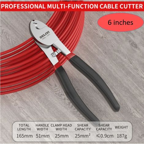 Pince coupante multifonctionnelle (15 cm), pince coupante pour fils, pince coupante industrielle pour électricien (1/5)