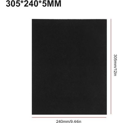 Confezione di 2 lenzuola, filtro in schiuma di carbone attivo ordinarie, 305 x 240 x 5 mm (1/5)