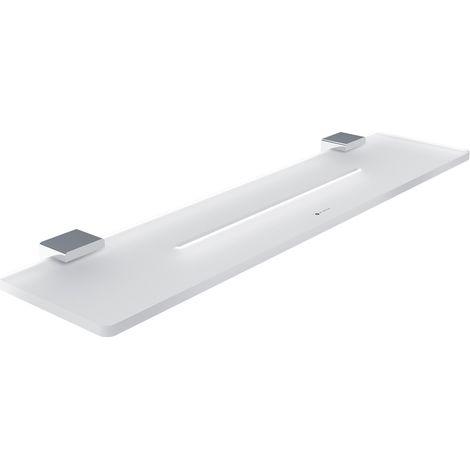 Nimco Kibo étagère de salle de bain avec trous, chrome, 50 cm Ki X450-26 (1/3)