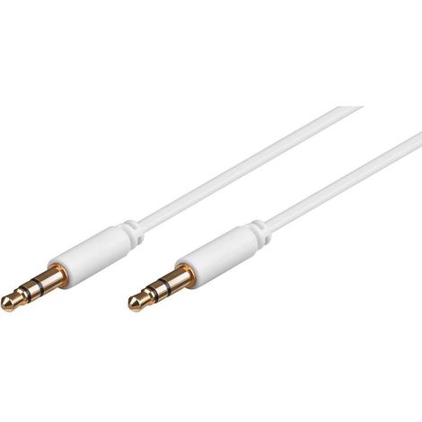 Microconnect AUDLL1.5W 1.5m 3.5mm 3.5mm White audio cable - Audiokabel (3.5mm, Stecker, 3.5mm, Stecker, 1.5m, Weiß)