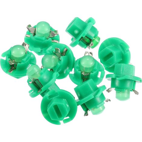 ampoules led t5 b8.4d 12 v vertes pour tableau de bord automobile – 10 pièces