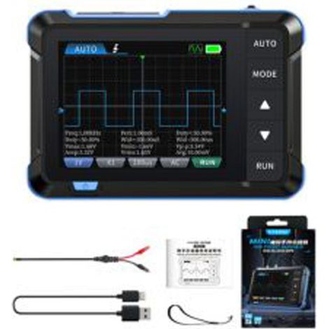 Générateur de signaux oscilloscope portable – Écran 2,8″ – 1 MHz, 5 MS/s – Analyse formes d’onde – Pour bricolage (1/5)