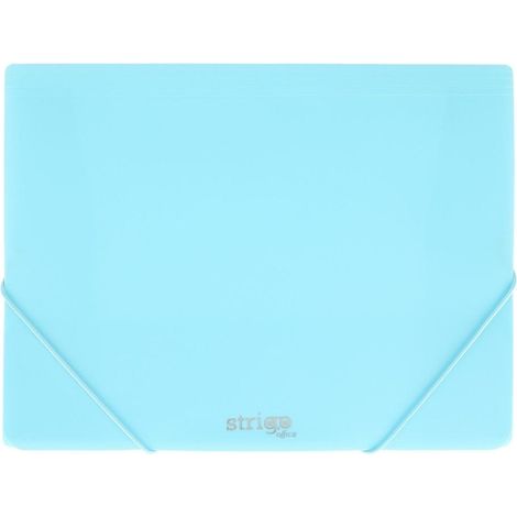 Carpeta con banda elástica A4 PP azul neón strigo