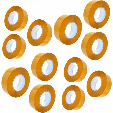 12x gelbes Rosfix-Paketband 48 mm x 50 mm (1/4)
