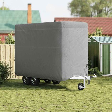 Schutzhülle für Pferdeanhänger Grau 396x178x250 cm Vliesstoff