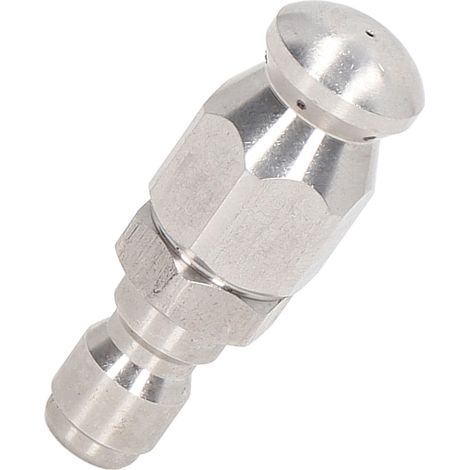 5000 PSI Hochdruck-Edelstahlstarter, 1/4 NPT Schnellanschluss, runde Düse mit 1 vorderem und 6 hinteren Öffnungen zur Reinigung (1/5)