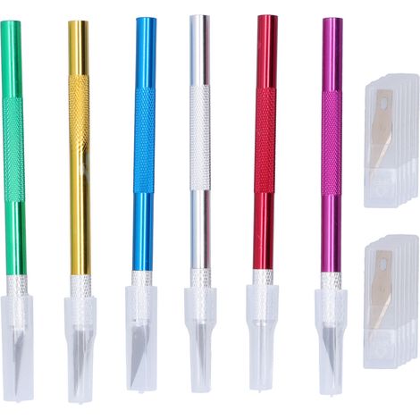 Craft Carving Knife Set Leather Engraving Pen Aluminum Handle DIY Artwork Cutting (1/5)