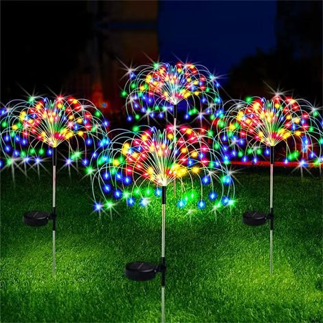 Lampe solaire extérieure en forme de boule de jardin, motif pissenlit, avec 8 modes d'éclairage, 90 LED, idéale pour l'éclairage de jardin. (1/5)