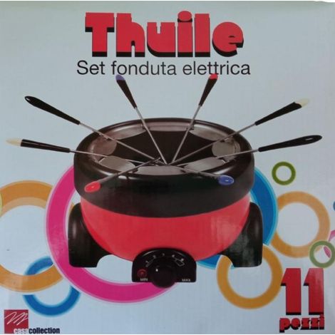 Set de fondue eléctrica Thuile roja (11 piezas)