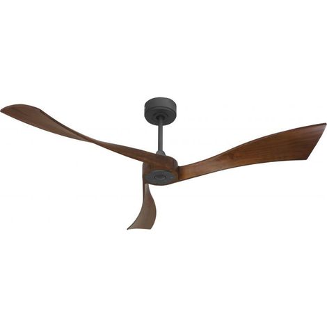 Twist, Ventilateur déstratificateur d'air, pales bois sombre 166 Cm Moteur noir, sans lumière