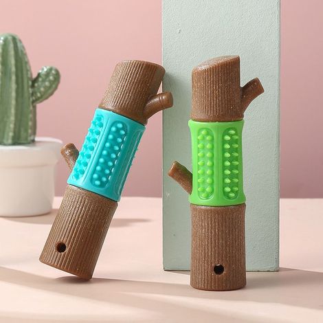 Zahnreinigungsspielzeug für Hunde, verschleiß- und bissfester Stick, Zahnreinigungsspielzeug, Kauspielzeug für Hunde, interaktives Lernspielzeug (Gelb) (1/5)