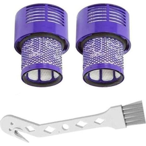 Lot de 2 filtres de rechange lavables avec une brosse gratuite pour aspirateurs Dyson V10 Filtres de rechange Dyson pour la série V10 SV12 avec une brosse gratuite (1/4)