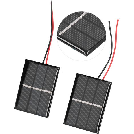 2 Polysilizium-Solarmodulmodule, selbstklebende Mikrosolarzellen, 43 x 55 mm, 0,4 W, 1,5 V (1/5)