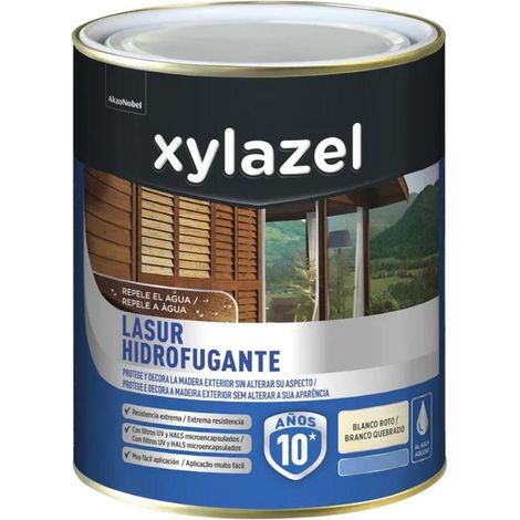 XYLAZEL protector hidrofugante satinado blanco roto 0.750l , Protector hidrofugante de madera Xylazel Protector de madera al agua en color blanco satinado Indicado para pro (1/5)