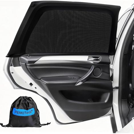 Sonnenschutz fürs Auto [Atmungsaktives Spandex-Gewebe & UV-Schutz] Moskitonetz, Sichtschutz für die Familie, 2-teiliger Sonnenschutz für Kinder und Haustiere, kompatibel mit 95 % aller Modelle