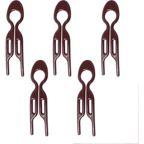 5 peignes en U, barrettes françaises pour cheveux, noir pour femmes (1/4)