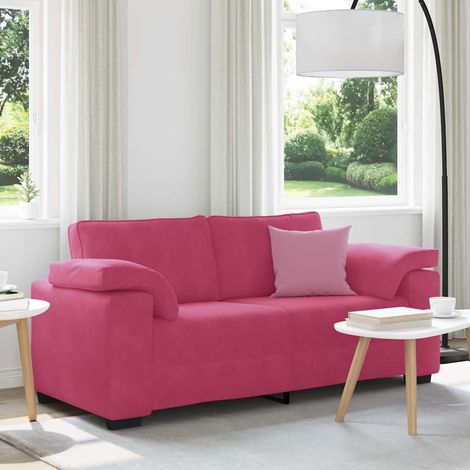 Zweisitzer-Sofa Weinrot 140 cm Samt vidaXL