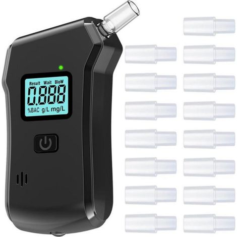 1 Éthylotest numérique, rechargeable USB-C, écran LCD, sans embout, portable 0.00-1.9g/l (1/5)