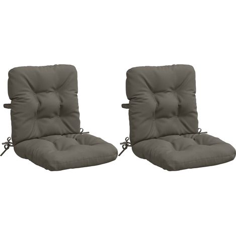 Cuscini per Sedia Alta in 2 Pezzi VIANEN 100% Poliestere Grigio vidaXL (1/5)