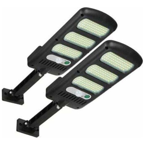 Lot de 2 lampes solaires d'extérieur à LED avec détecteur de mouvement étanches et réglables à 180° pour mur extérieur, jardin, rue, porche (1/4)